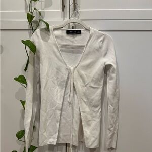 Lioness White Tie-Front Cardigan